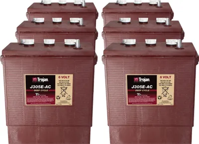 Produktbild von 6x Traktionsbatterie Trojan J305E-AC 6V 305Ah Deep Cycle EUTR-Anschluss