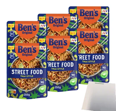Produktbild von Ben's Original Street Food Thai Noodles VPE (6x250g Packung) + usy Block