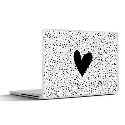 Produktbild von MuchoWow® Laptop Aufkleber Sticker Cover Herz - Design - Weiß 31x22.5 cm - Laptop-Deko
