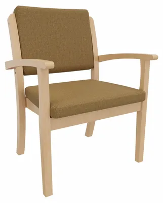 Produktbild von Schwerlaststuhl Alexander XXL – Stuhl mit Armlehnen für Schwergewichtige bis 250 kg – 52cm Sitzhöhe.Stoffbezug:Stoff Kariba Gelb,Bodengleiter:Kunststoff Weiss
