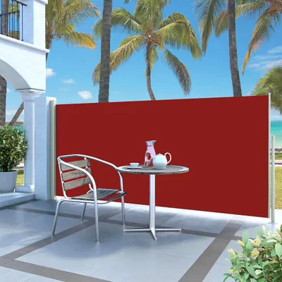 Productafbeelding van De Living Store uitschuifbare zonnescherm, 140x300 cm, rood