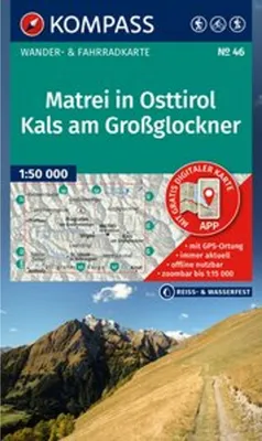 Obrázok produktu pre KOMPASS Turistická mapa 46 Matrei vo východnom Tirolsku, Kals am Großglockner 1:50 000