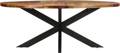 Obrázek produktu pro vidaXL Jídelní stůl oválný 200x100x75 cm Masivní staré dřevo