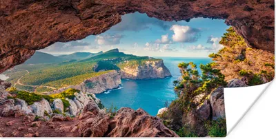 Produktbild von MuchoWow® Poster Höhle - Natur - Meer - Landschaft 120x60 cm - Bild