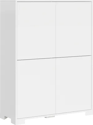 Zdjęcie produktu dla Komoda Lumina 4-drzwiowa wysoka 90x35x120 cm, połysk biały