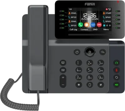 Obrázek produktu pro Fanvil V65 SIP telefon, 4,3" bar.displej, 20SIP, 45DSS tl., WiFi, BT, dual Gbit, PoE