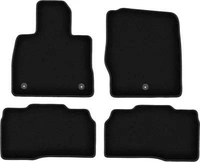 Produktbild von Wielganizator Velours-Autoteppiche – passend für Ford Explorer MK6 SU625 (SUV, Bj. 2020-) –  schwarz, passgenau, mit Befestigungen set 4 Stk.