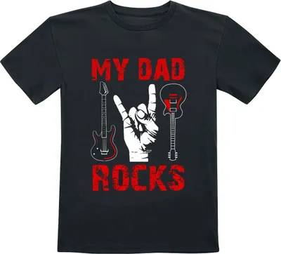 Produktbild von Familie & Freunde T-Shirt Uni My Dad Rocks - Kids - My Dad Rocks schwarz 140