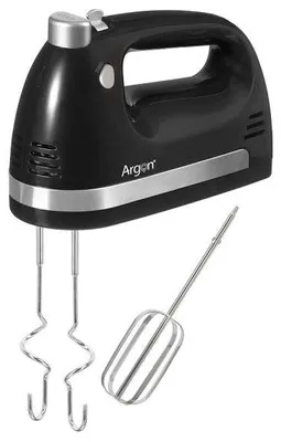 Obrázek produktu pro Ruční mixér Argon, černý – včetně metly a hnětacího háku – 400 W