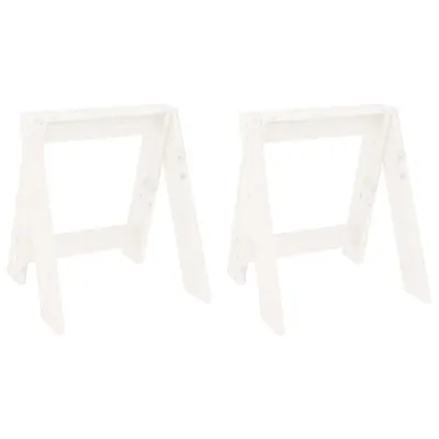Produktbild von Möbel Hocker 2er-set - multifunktional& Moderne - Weiß 40x40x45 cm Massivholz Kiefer - Hocker CLORIS1437409