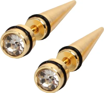 Produktbild von 3D Ohrstecker Ohrringe in der Farbe Gold