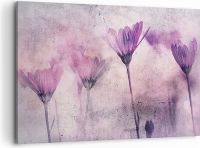 Produktbild von Bild auf Leinwand - Leinwandbild - Einteilig - Blumen Rosa Vintage - 120x80cm - Wand Bild - Wanddeko - Wandbilder - Leinwanddruck - Bilder - Wanddekoration - Leinwand bilder - Wandbild - AA120x80-4432