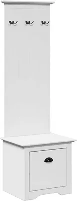 Obrázek produktu pro vidaXL Předsíňová skříň s háčky BODO White 50x40x157 cm