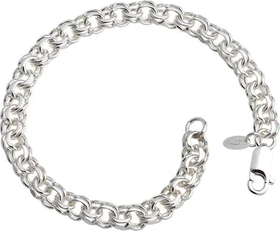 Produktbild von SILBERKETTEN STORE Garibaldikette Armband 7mm - 925 Silber, Länge wählbar von 16-25cm - 21cm