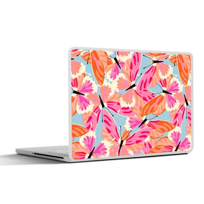 Produktbild von MuchoWow® Laptop Aufkleber Sticker Cover Schmetterlinge - Muster 25x18 cm - Laptop-Deko