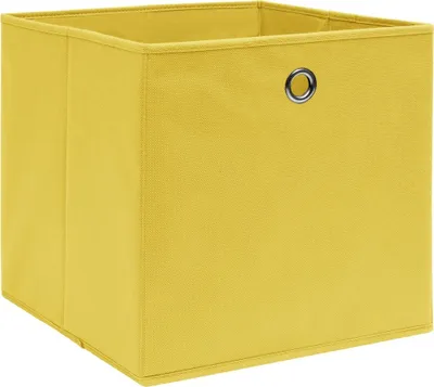 Produktbild von vidaXL Aufbewahrungsboxen 10 Stk. Gelb 32x32x32 cm Stoff