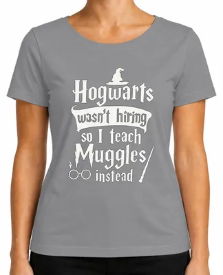 Produktbild von Hogwarts wasn't hiring Muggle Zauberer Lehrer Halloween Kostüm Damen T-Shirt, Grau, S