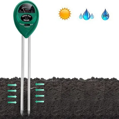 Produktbild von Pflanzen Feuchtigkeitsmesser 3-in-1 – Bodenfeuchtigkeitsmesser – Bodentester – pH-Meter – Lichtmesser – für Pflanzen,Garten und Zimmerpflanzen - B