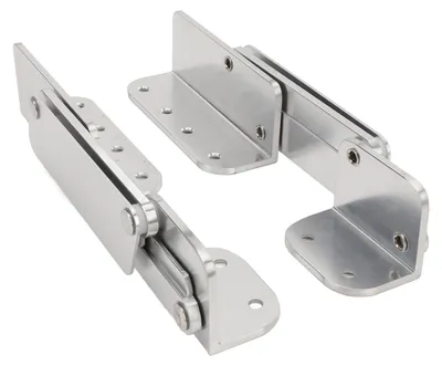 Imagen del producto de 2 bisagras para montaje de asientos de barco, fabricadas en aleación de aluminio, antipiñazo, plegables, resistentes a la corrosión y a la deformación, ideales para yates