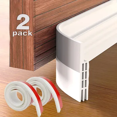 Tür-Zugluftstopper Für Türunterseite – Verstellbar 76–91 Cm, 2 Stück, Schalldämmend