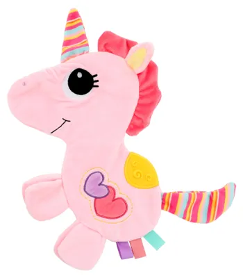 Immagine prodotto di Unicorno 35 cm coperta frusciante in peluche rosa