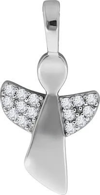 Produktbild von V Anhänger 925/- Sterling Silber 2,2cm weiß Zirkonia 025240030