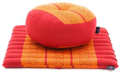 Produktbild von Leewadee Kompaktes Zafu & Zabuton Meditationsset 50 x 50 cm Kapok