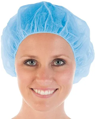 Produktbild von HYGONORM Baretthauben Bettina, PP, Ø 53cm, blau, 100 Stück