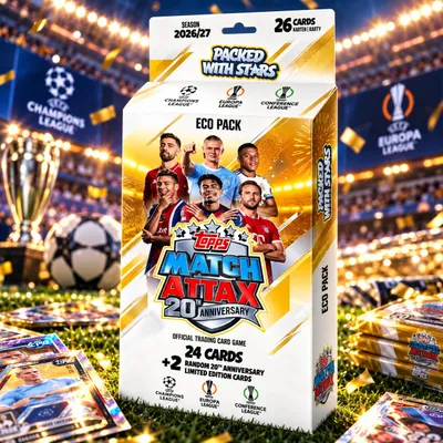 Image de Lot de cartes Topps Match Attax UCC, édition 2026/27, version écologique