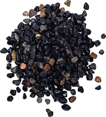 Immagine prodotto di Trommel di onice nera,  A/B -- peso approssimativo: 800 g; dimensioni approssimative: 0,5-2,5 cm. Acquista online
