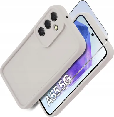 Obrázek produktu pro Pouzdro pro Samsung A55 5G silikonové MATOVÉ + Ochranné sklo na displej 9H