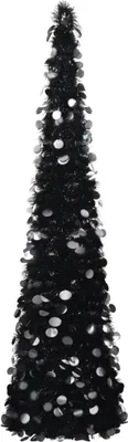Produktbild von Künstlicher Pop-Up-Weihnachtsbaum Schwarz 180 cm PET