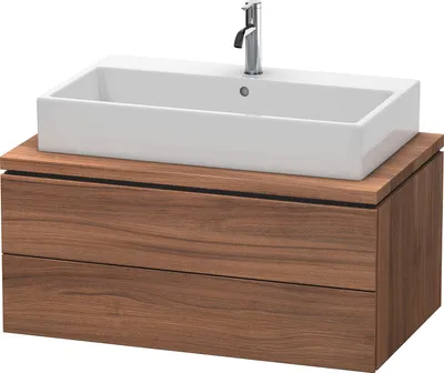 Produktbild von Konsolenunterschrank L-CUBE 400x920x547mm nussbaum natur nussbaum natur