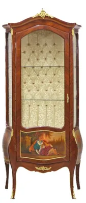 Immagine prodotto di Casa Padrino Vetrina barocca Modello Mogano Marrone / Oro H 190 cm, L 85 cm - Vetrina - Mobile da soggiorno