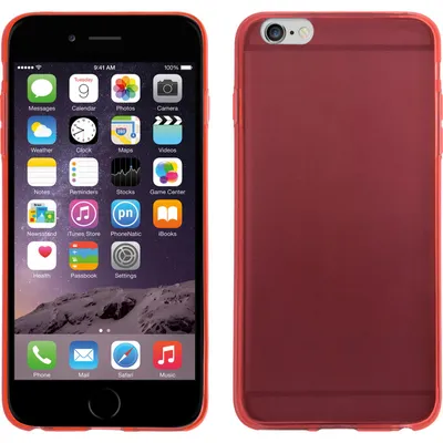 Produktbild von PhoneNatic Case kompatibel mit Apple iPhone 6 Plus / 6s Plus - rot Silikon Hülle Slimcase + 2 Schutzfolien