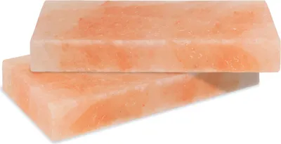Produktbild von Faziango 2x Grill Salzstein Salzplatte 20x10x2,5cm Natur Salzfliese für BBQ Gasgrill & Backofen
