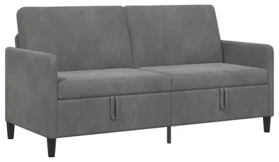 Image de Canapé vidaXL avec rangement, gris foncé, 172 x 78 x 87 cm, polyester