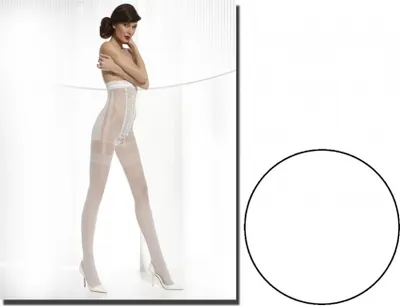 Produktbild von Grazia Hochzeitstrumpfhosen imitieren Korsettstrümpfe 1-2 Bianco
