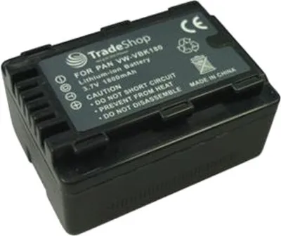 Produktbild von Trade-Shop Kamera Li-Ion Akku 3,6V / 3,7V 1800mAh mit Infochip für Panasonic SDR-S50PC SDR-S70K SDR-S70P SDR-S70PC