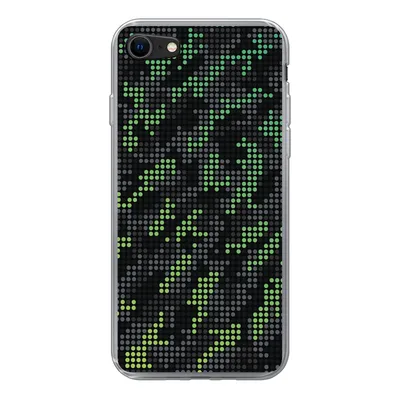 Produktbild von MuchoWow® Handyhülle Schutzhülle Hülle für iPhone 8 Camouflage-Muster aus grünen und grauen Punkten Silikon Softcase Handy Hülle - Schutzhaube