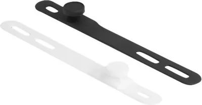 Produktbild von DeLOCK Softbinder flexibel wiederverwendbar Set 10 Stück schwarz / weiß, Lösbarer Kabelbinder, Silikon, Schwarz, Weiß, 118 mm, 12 mm, 10 Stück(e)