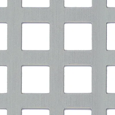 Immagine prodotto di Alberts 468163 Piastra forata, perforazione quadrata, alluminio, anodizzato argento, 200 x 1000 x 0,8 mm