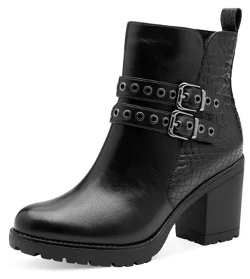Produktbild von MARCO TOZZI Damen Stiefeletten mit Blockabsatz Vegan, Schwarz (Black), 36 EU