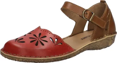 Produktbild von Josef Seibel Damen Sandale aus Leder mit floralen Cut Outs 79504 Rosalie 04, Größe:40 EU, Farbe:Rot
