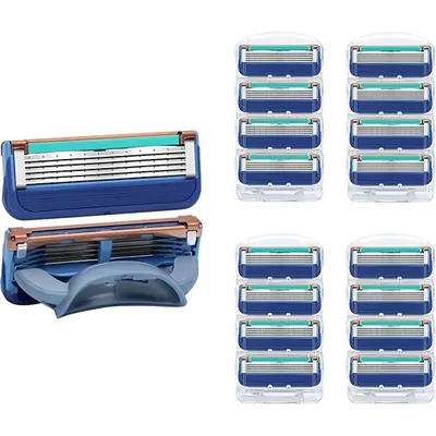 Produktbild von 16er-Pack Rasierklingen für Herren mit Fusion 5-kompatiblen Klingen, manuelle Rasierklingen (16Stück)