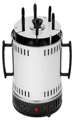 Produktbild von Vertikal Elektrogrill - Dönergrill & Shawarma Rotisserie - 1000 W - 400–500°C max - 220–240 V 50–60 Hz - Edelstahl - 1,3 m Kabel - schwarz
