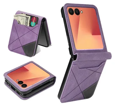 Obrázek produktu pro Obal na telefon Samsung Galaxy Z Flip8, skládací pouzdro s kapsou na karty, různé barvy a designy