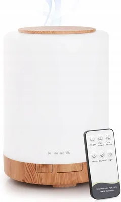 Obrázek produktu pro Ultrazvukový aroma difuzér zvlhčovač 300 ml 7 LED dekor dřeva