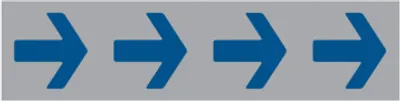 Produktbild von Dreifke® Türschild, 4 Pfeile, 40 x 160 mm, PVC 1 Stk.