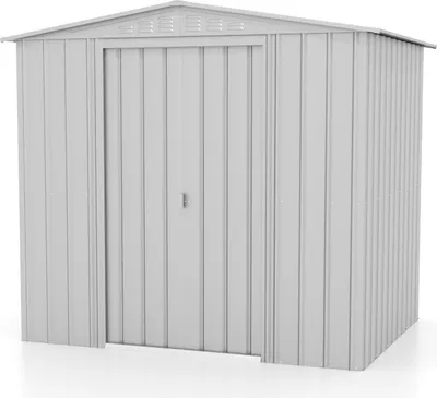 Produktbild von Globel Gerätehaus Tower 86, silber-metallic